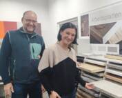 Besucher des Heeme fehlste-Stammtisches bei Kronospan in Spremberg