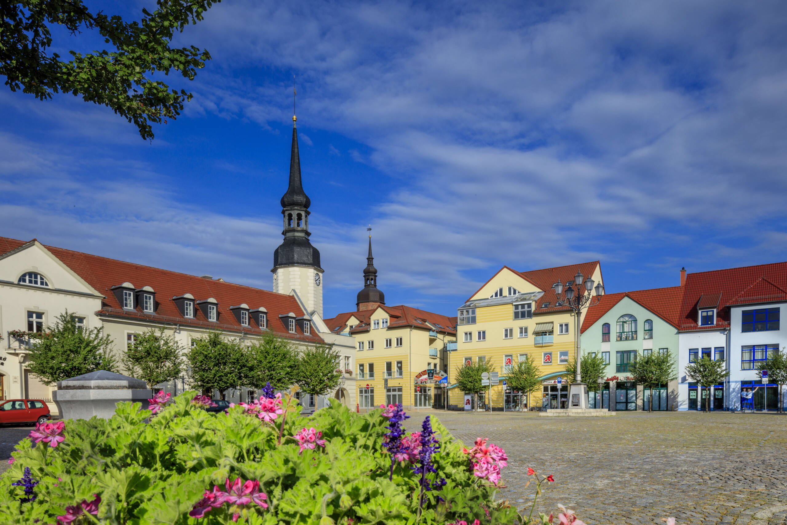Der Marktplatz in Spremberg.